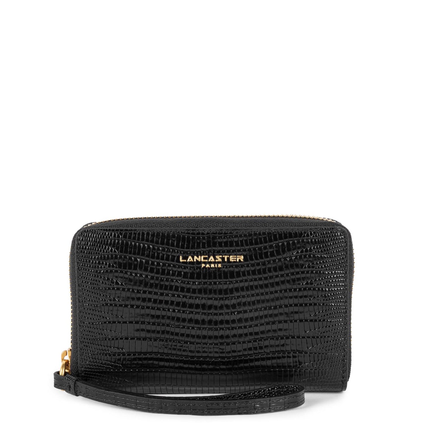 portefeuille - exotic croco cn #couleur_noir-lzard