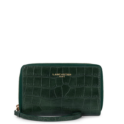 portefeuille - exotic croco cn #couleur_vert-fort