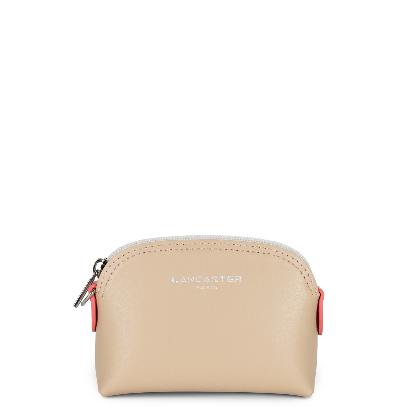 porte-monnaie - smooth #couleur_beige-ecru-rose-fonc