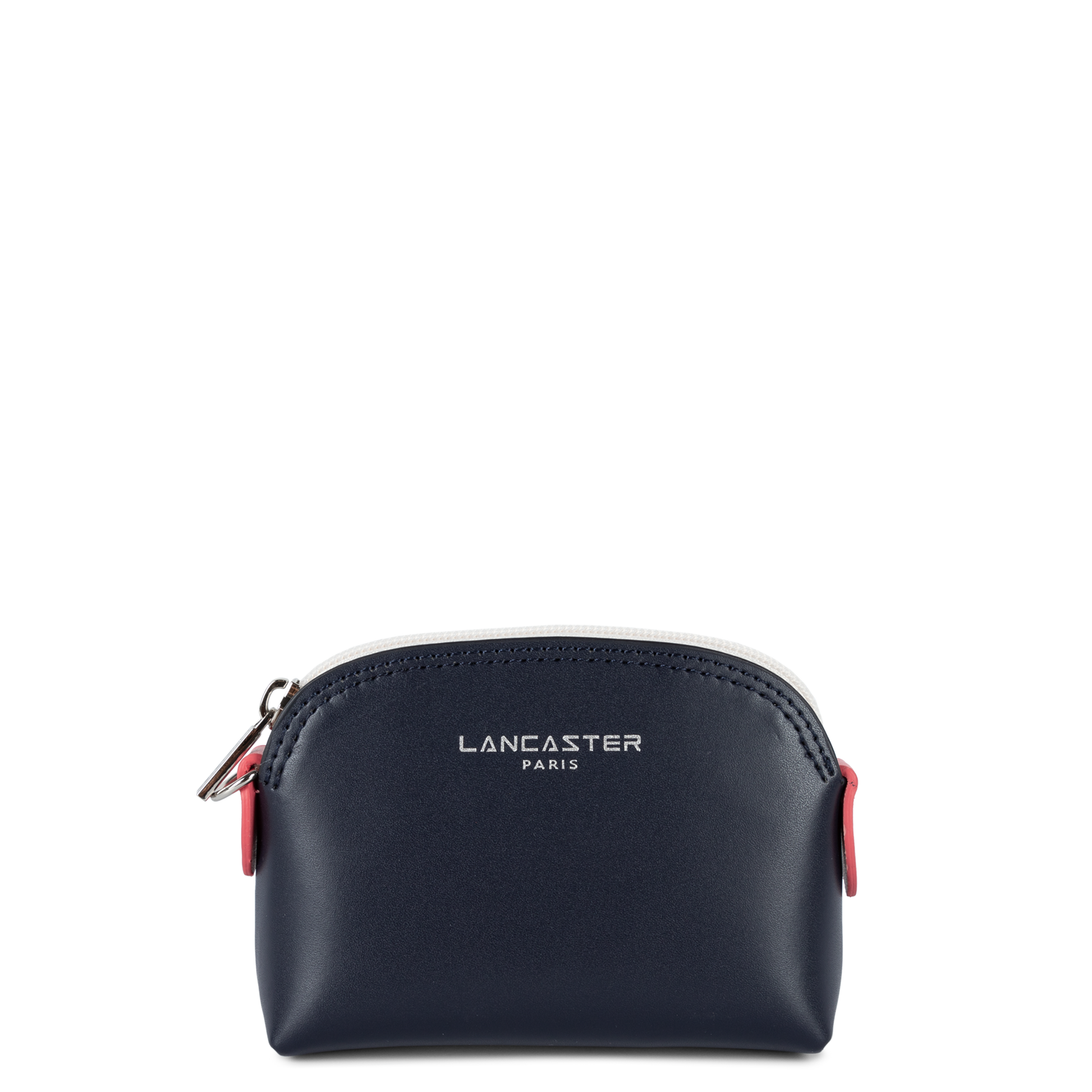 porte-monnaie - smooth #couleur_bleu-fonc-ecru-rose-fonc