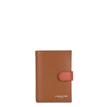 portefeuille - smooth #couleur_camel-potiron-vison