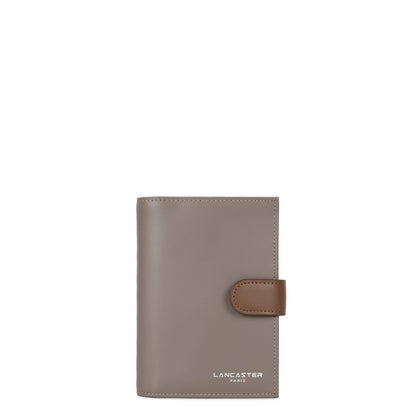 portefeuille - smooth #couleur_taupe-gingembre-vison