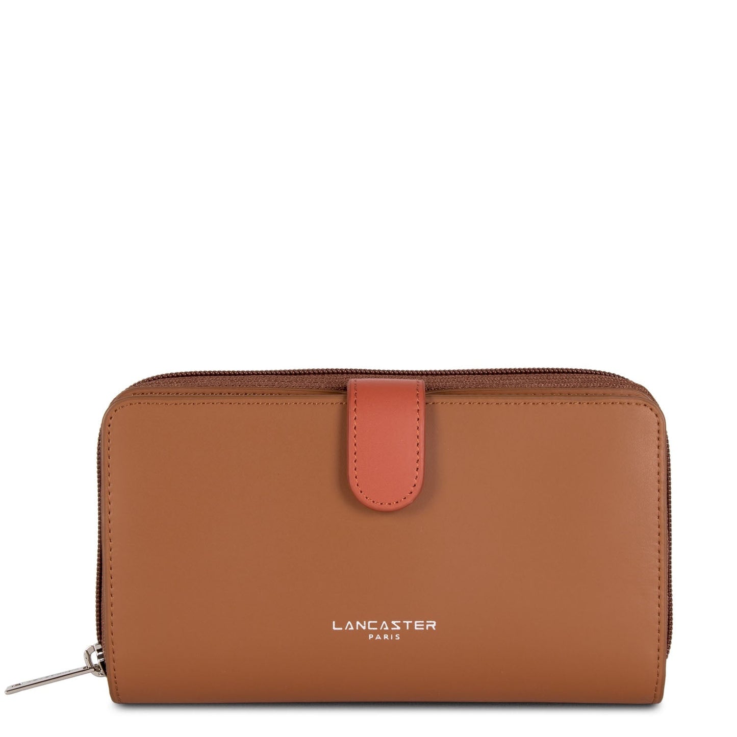 portefeuille compagnon dos à dos - smooth #couleur_camel-potiron-vison