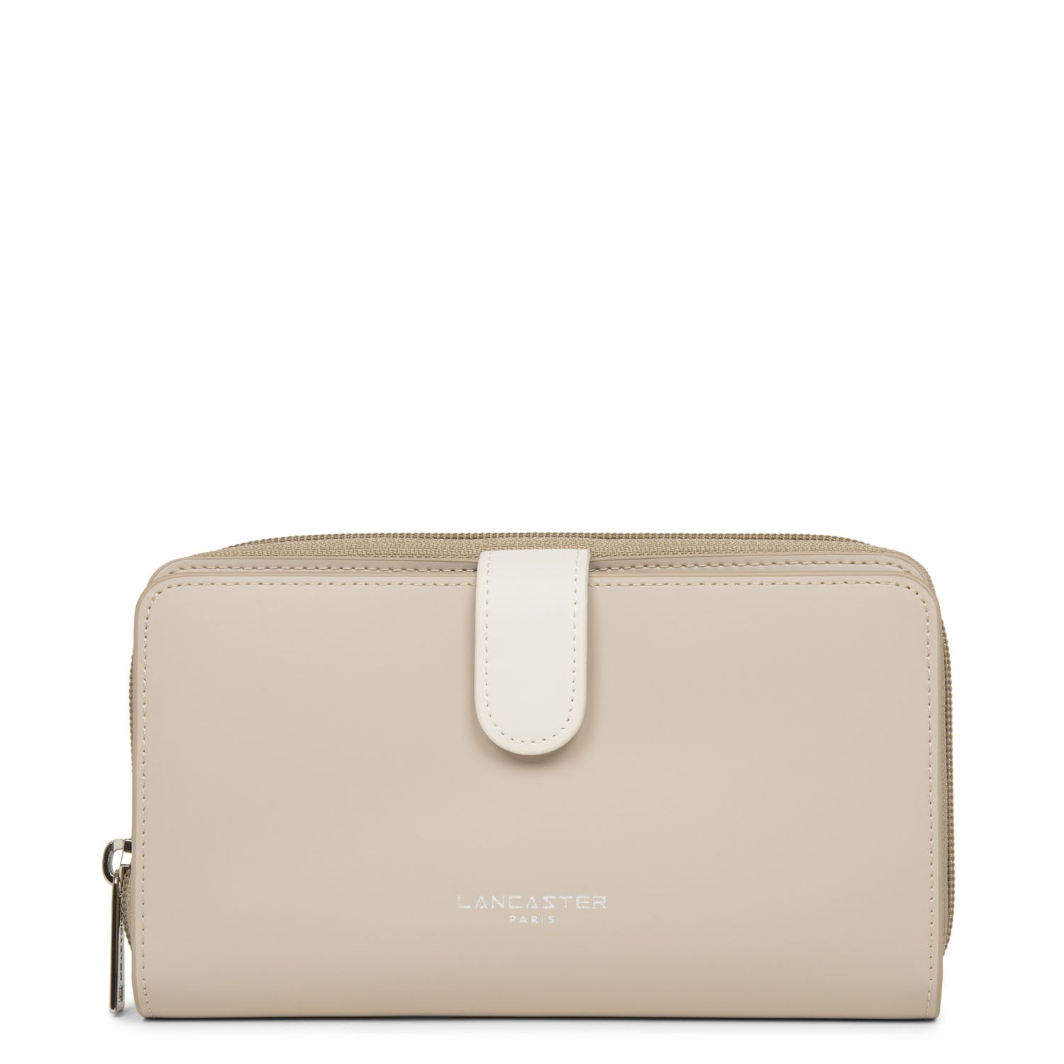 portefeuille compagnon dos à dos - smooth #couleur_galet-ros-cru-nude