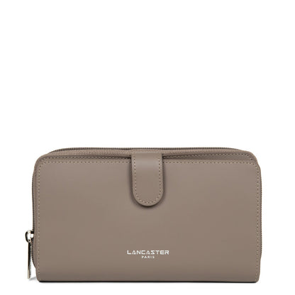 portefeuille compagnon dos à dos - smooth #couleur_taupe