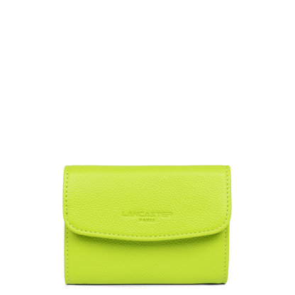 portefeuille - foulonné pm #couleur_anis