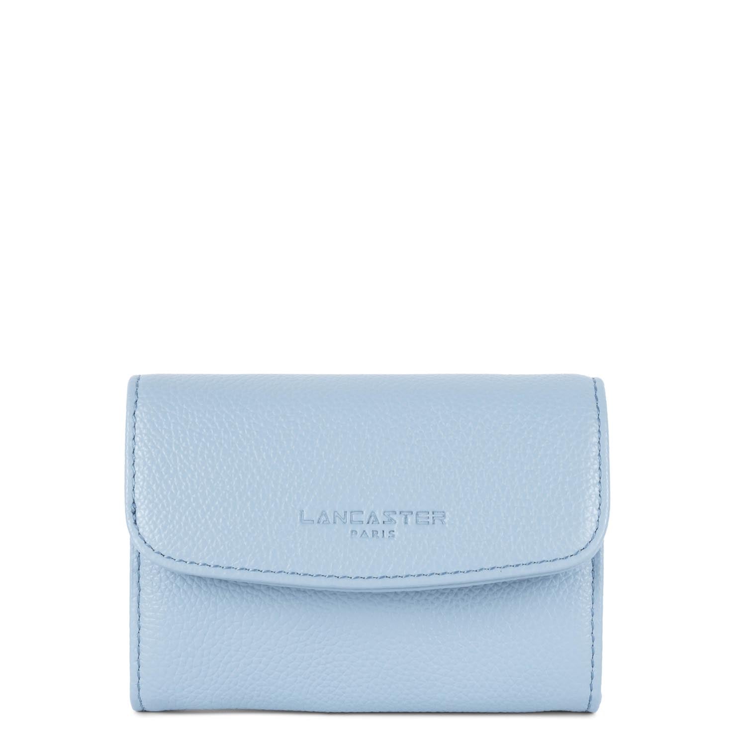 portefeuille - foulonné pm #couleur_bleu-ciel