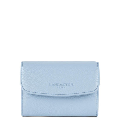portefeuille - foulonné pm #couleur_bleu-ciel