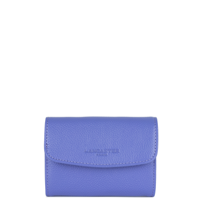 portefeuille - foulonné pm #couleur_bleuette