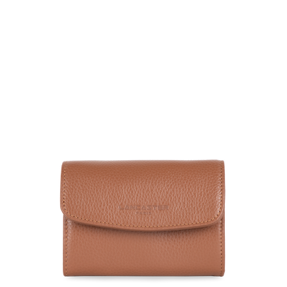 portefeuille - foulonné pm #couleur_camel
