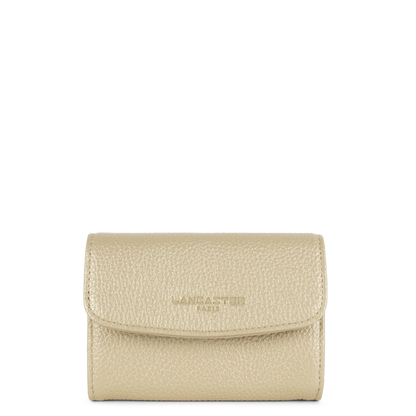 portefeuille - foulonné pm #couleur_or-ple