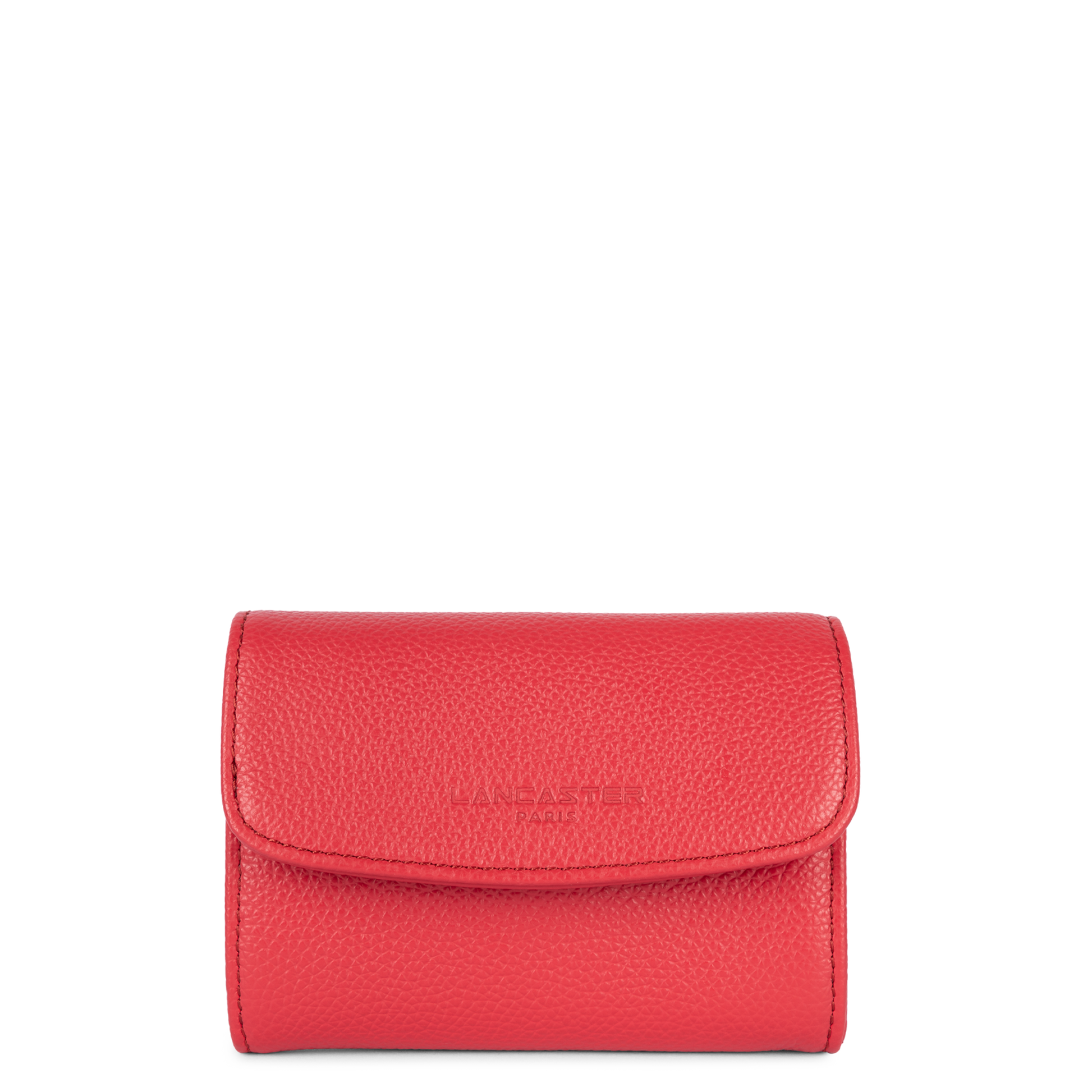 portefeuille - foulonné pm #couleur_corail