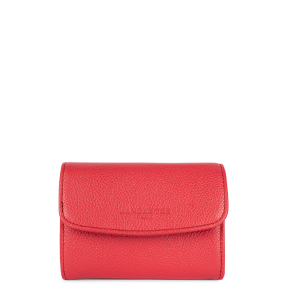 portefeuille - foulonné pm #couleur_corail