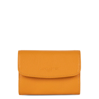portefeuille - foulonné pm #couleur_jaune