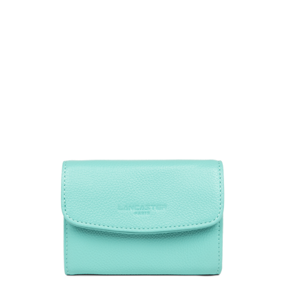 portefeuille - foulonné pm #couleur_lagon