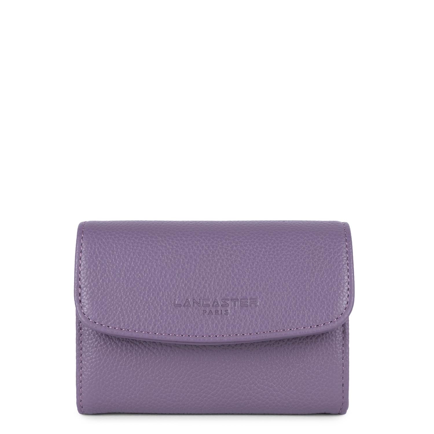 portefeuille - foulonné pm #couleur_mauve-fonc