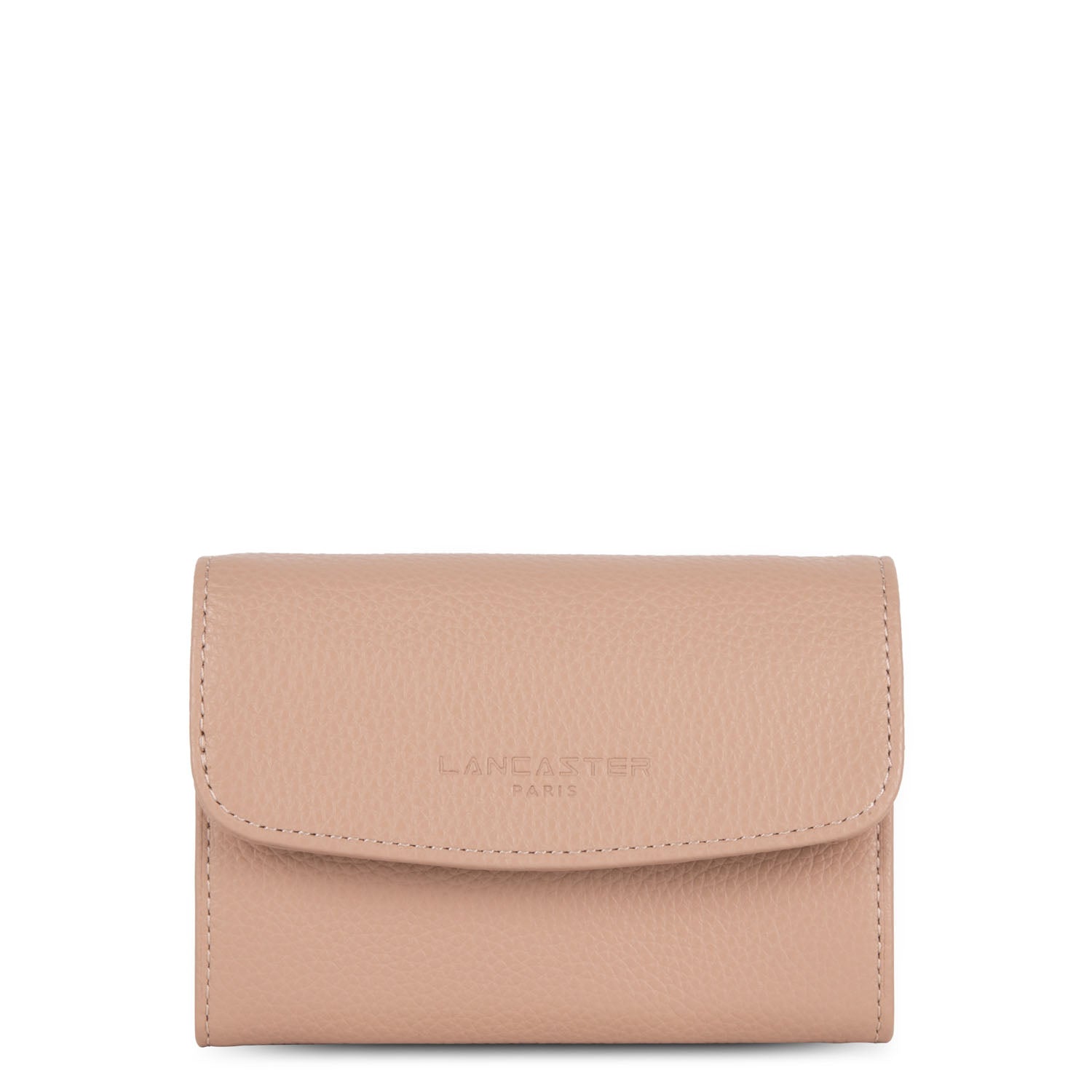 portefeuille - foulonné pm #couleur_nude