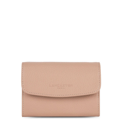 portefeuille - foulonné pm #couleur_nude