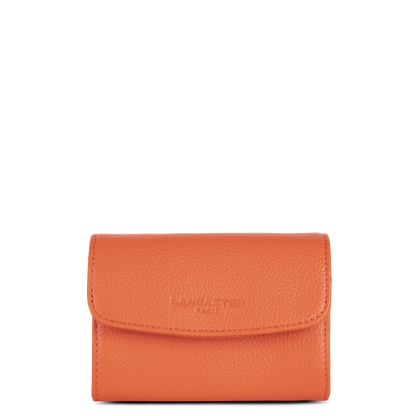 portefeuille - foulonné pm #couleur_orange