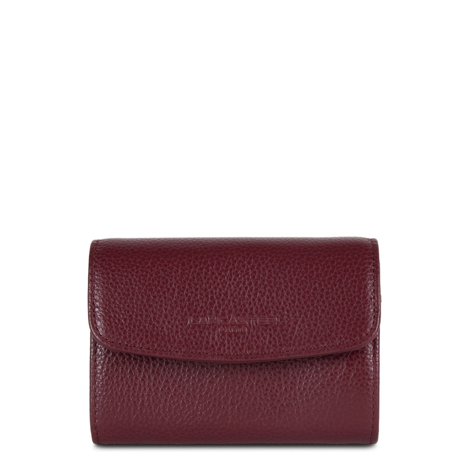 portefeuille - foulonné pm #couleur_pourpre