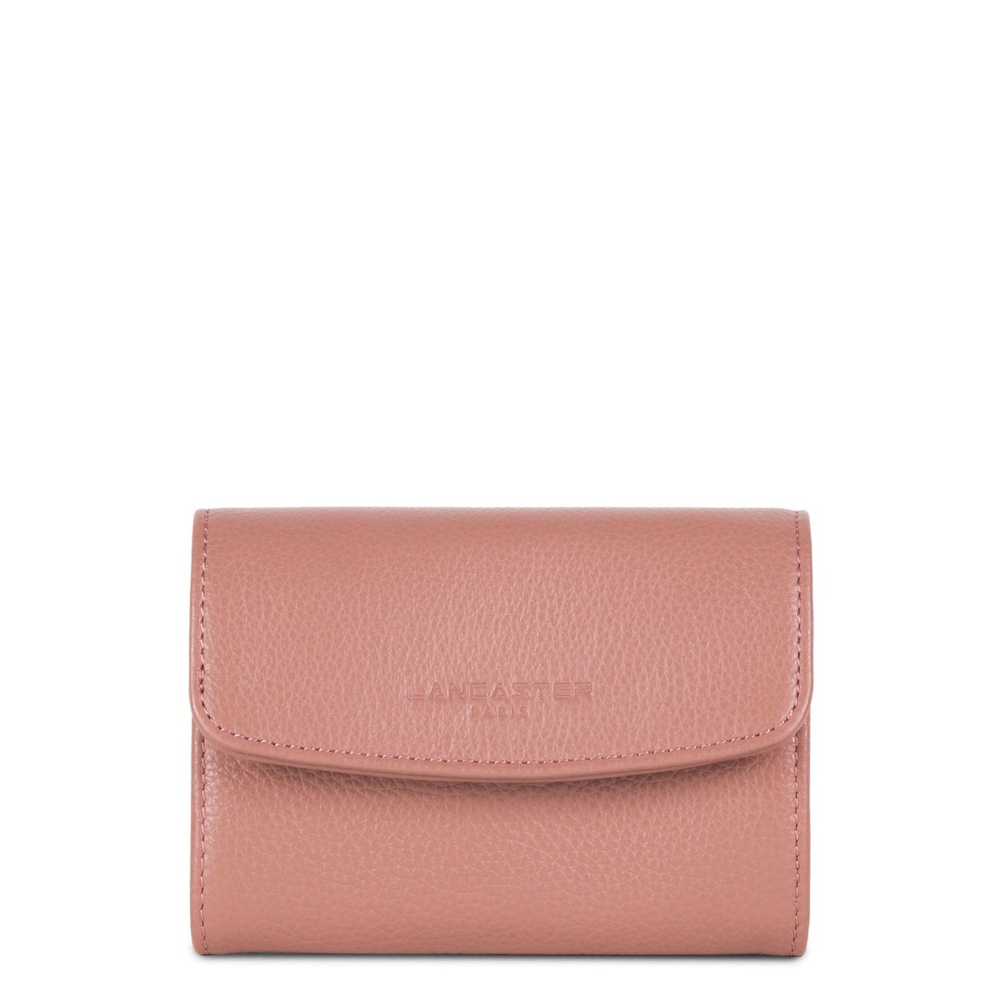 portefeuille - foulonné pm #couleur_rose-cendre