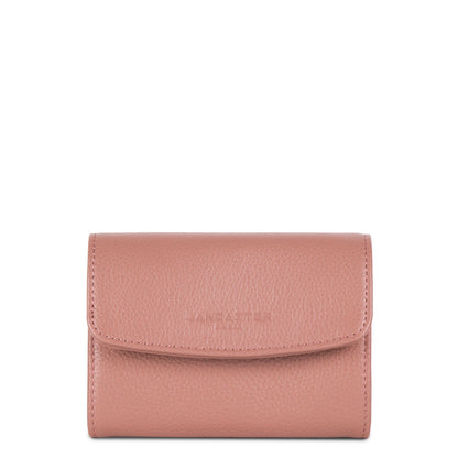 portefeuille - foulonné pm #couleur_rose-cendre