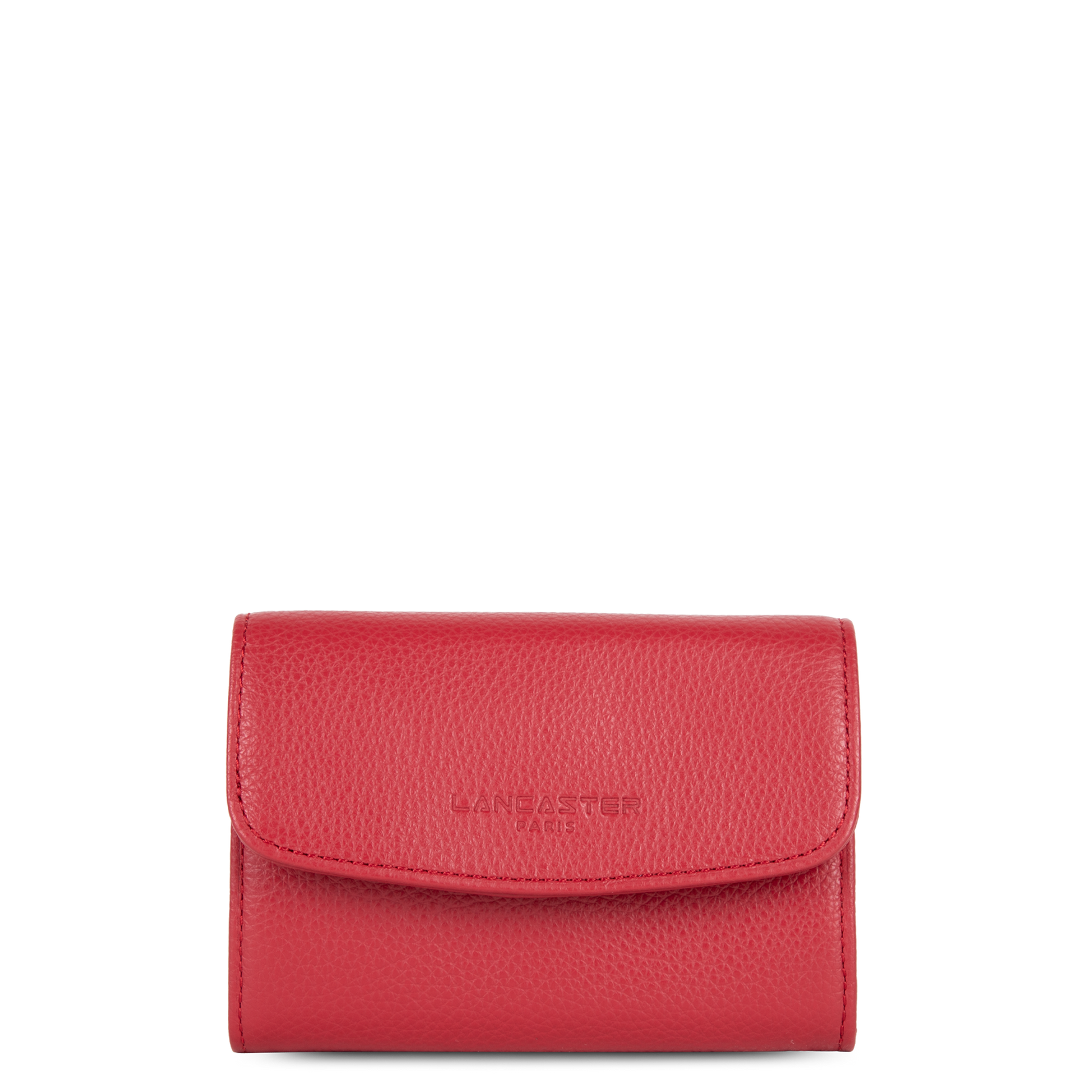 portefeuille - foulonné pm #couleur_rouge