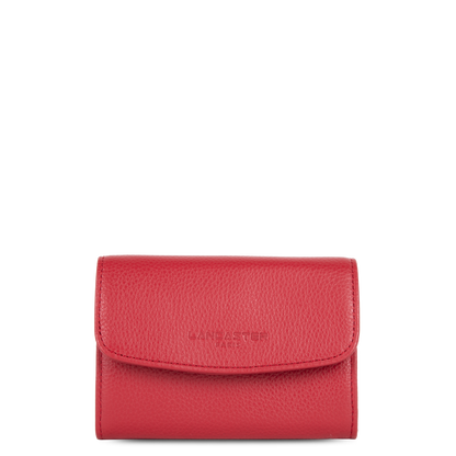 portefeuille - foulonné pm #couleur_rouge