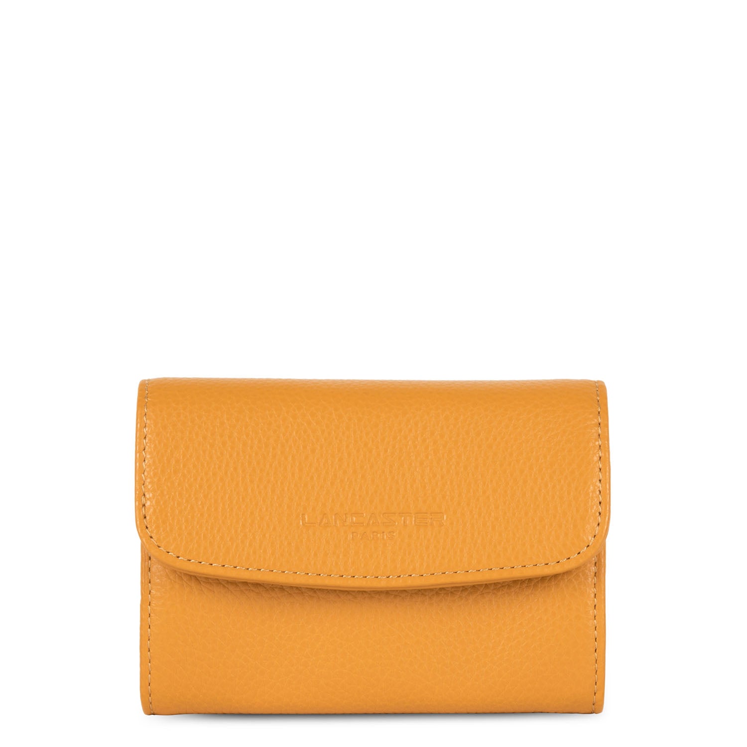 portefeuille - foulonné pm #couleur_safran