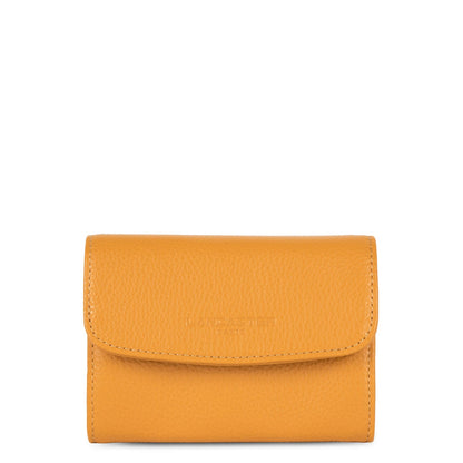 portefeuille - foulonné pm #couleur_safran
