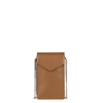 pochette smartphone - foulonné pm #couleur_camel
