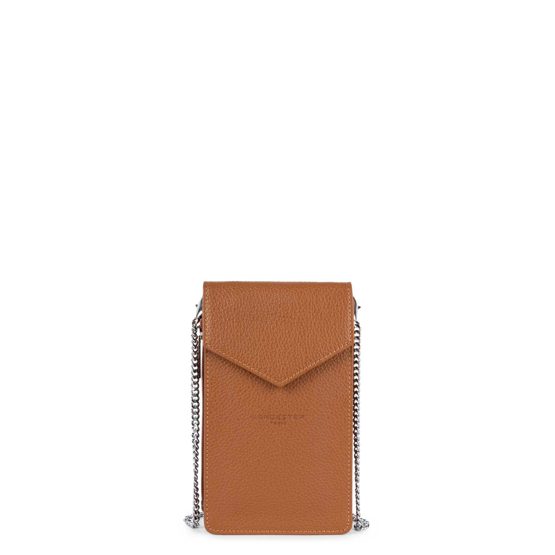pochette smartphone - foulonné pm #couleur_caramel