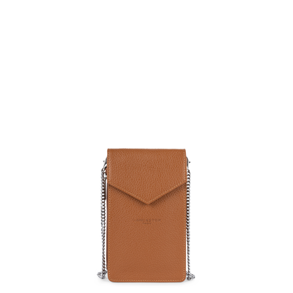 pochette smartphone - foulonné pm #couleur_caramel