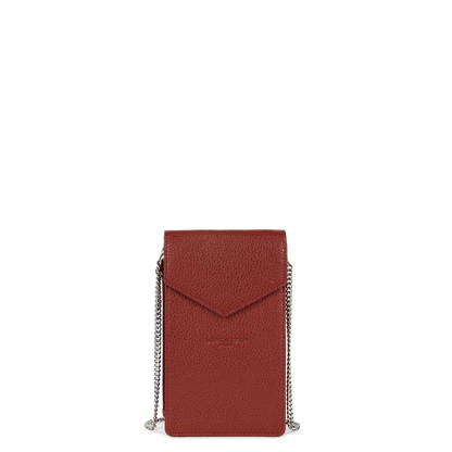 pochette smartphone - foulonné pm #couleur_carmin