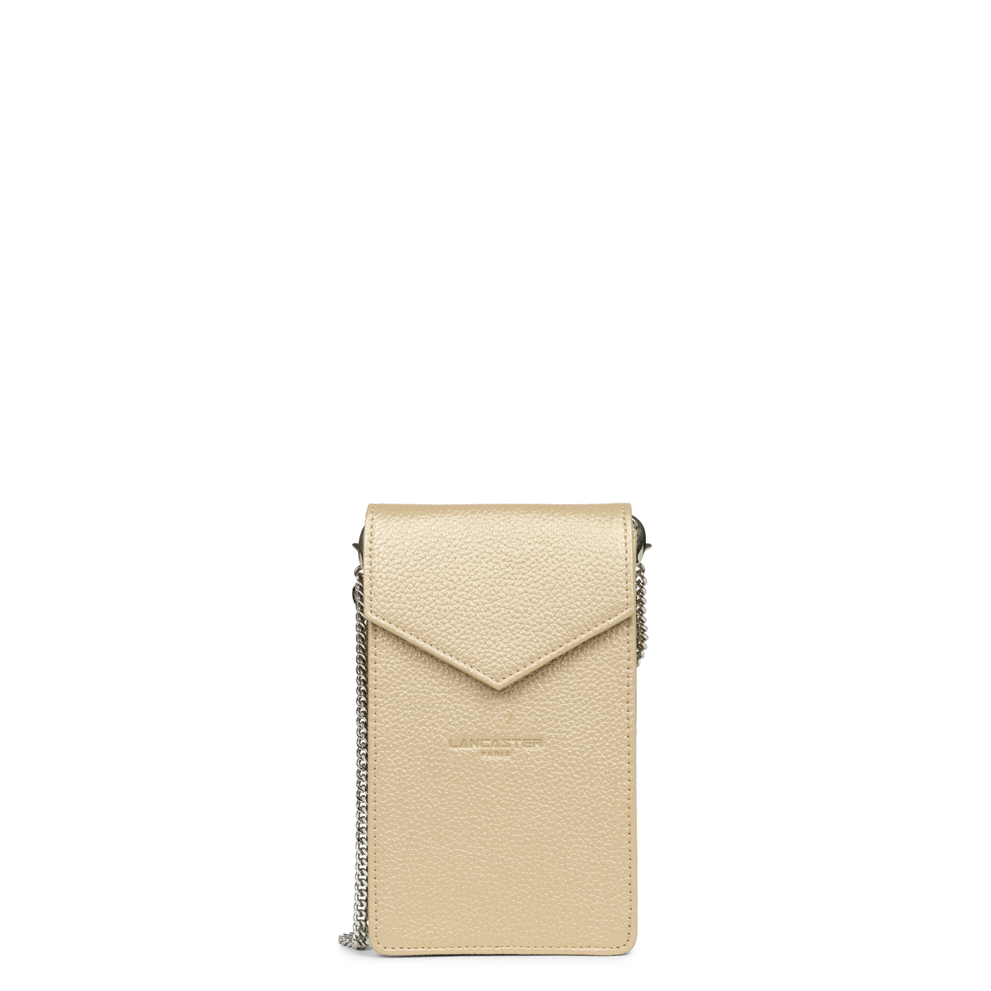 pochette smartphone - foulonné pm #couleur_or-ple