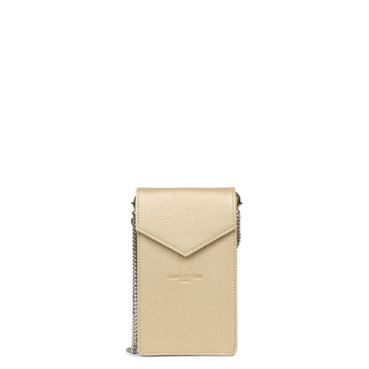 pochette smartphone - foulonné pm #couleur_or-ple