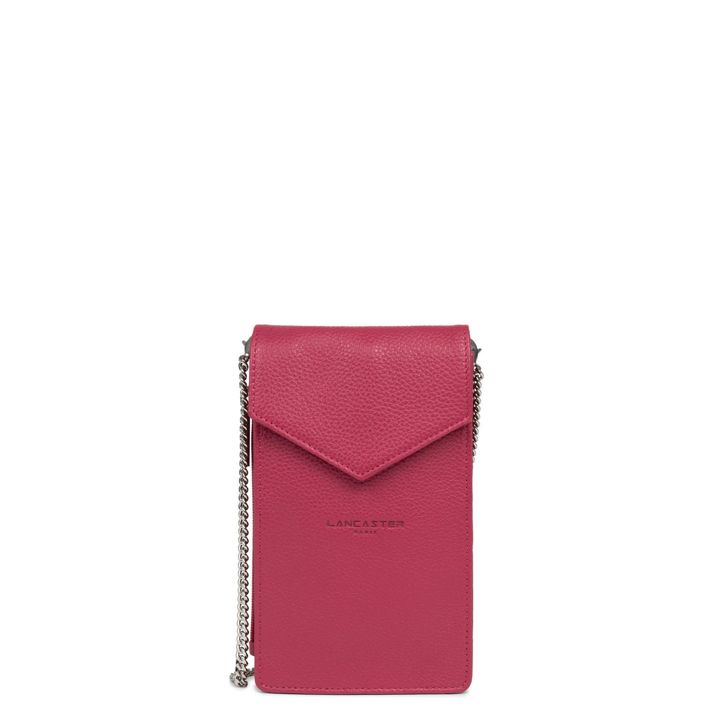 pochette smartphone - foulonné pm #couleur_fuxia