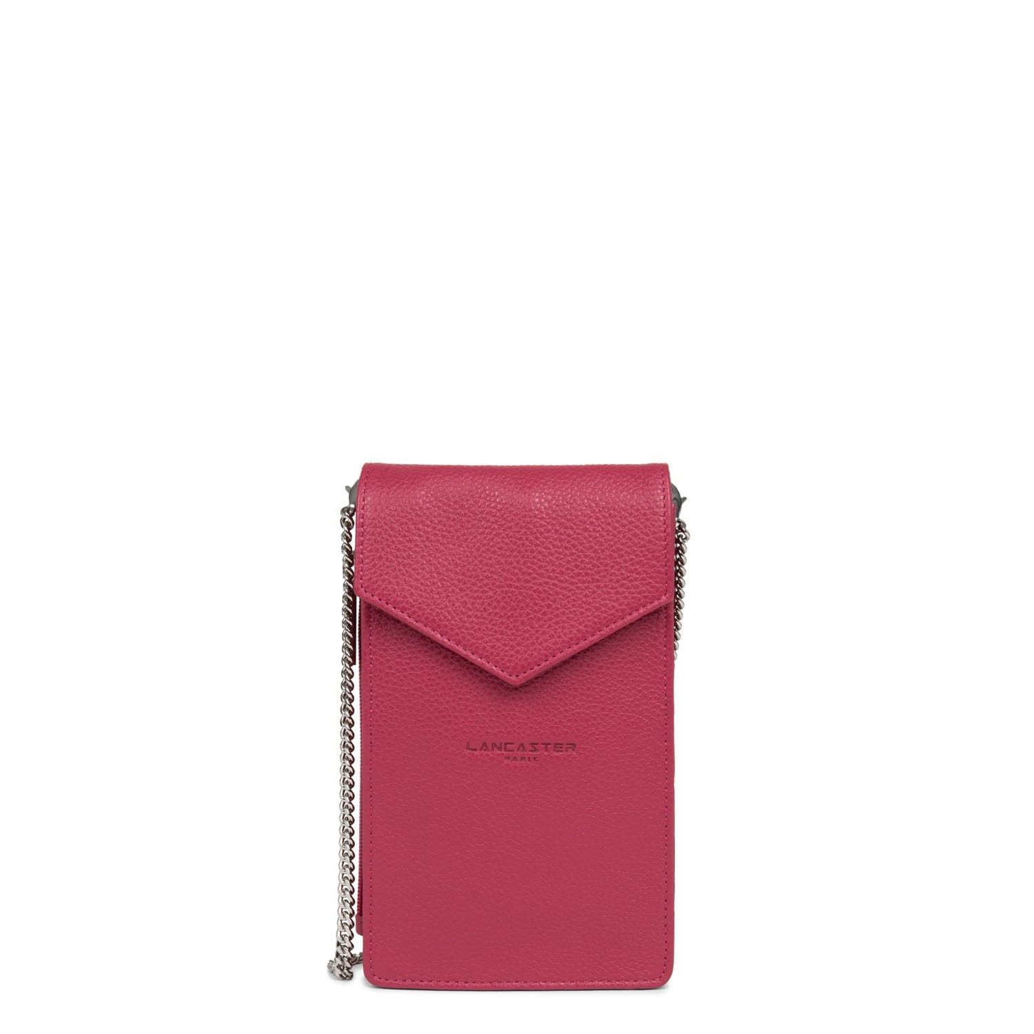 pochette smartphone - foulonné pm #couleur_fuxia