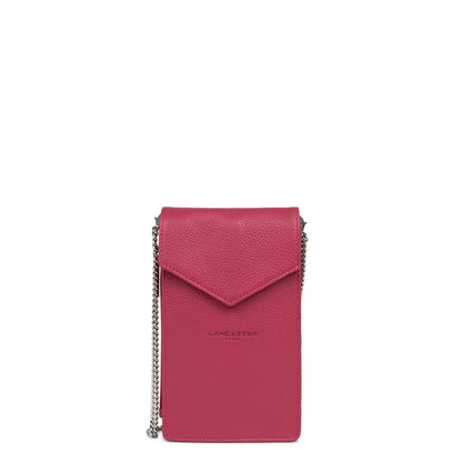 pochette smartphone - foulonné pm #couleur_fuxia