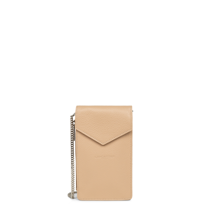 pochette smartphone - foulonné pm #couleur_nude