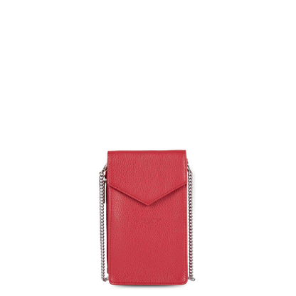 pochette smartphone - foulonné pm #couleur_rouge