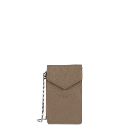 pochette smartphone - foulonné pm #couleur_sable-fonc