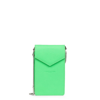 pochette smartphone - foulonné pm #couleur_vert-colo