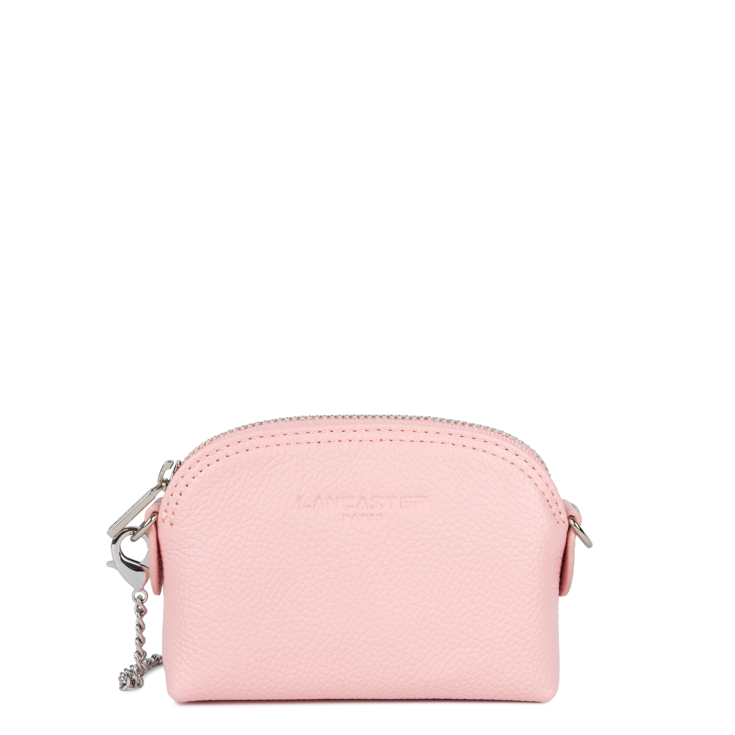 petit porte-monnaie - foulonné pm #couleur_rose-fum