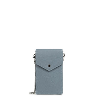 pochette smartphone - foulonné pm #couleur_bleu-argile
