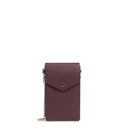 pochette smartphone - foulonné pm #couleur_bordeaux
