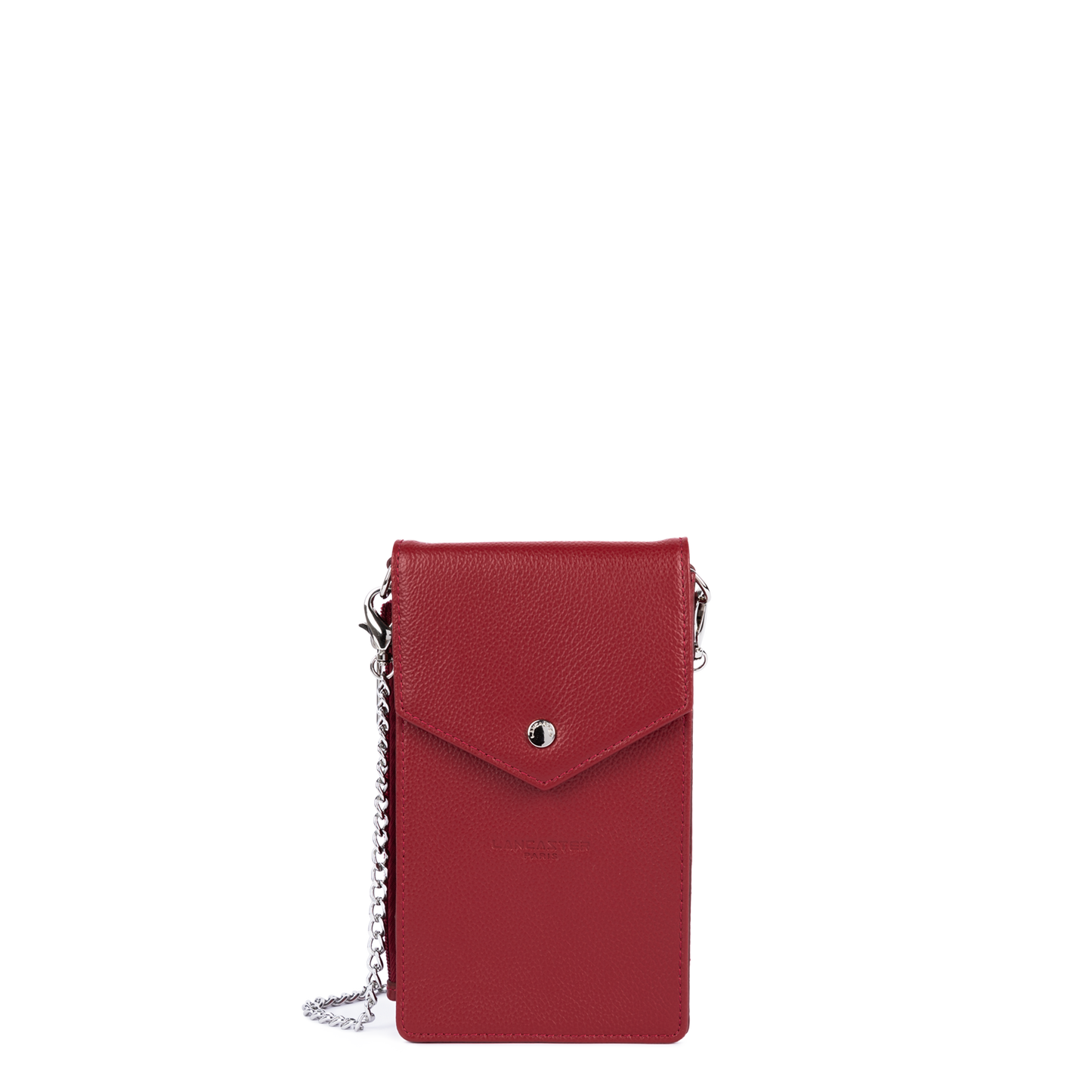 pochette smartphone - foulonné pm #couleur_carmin