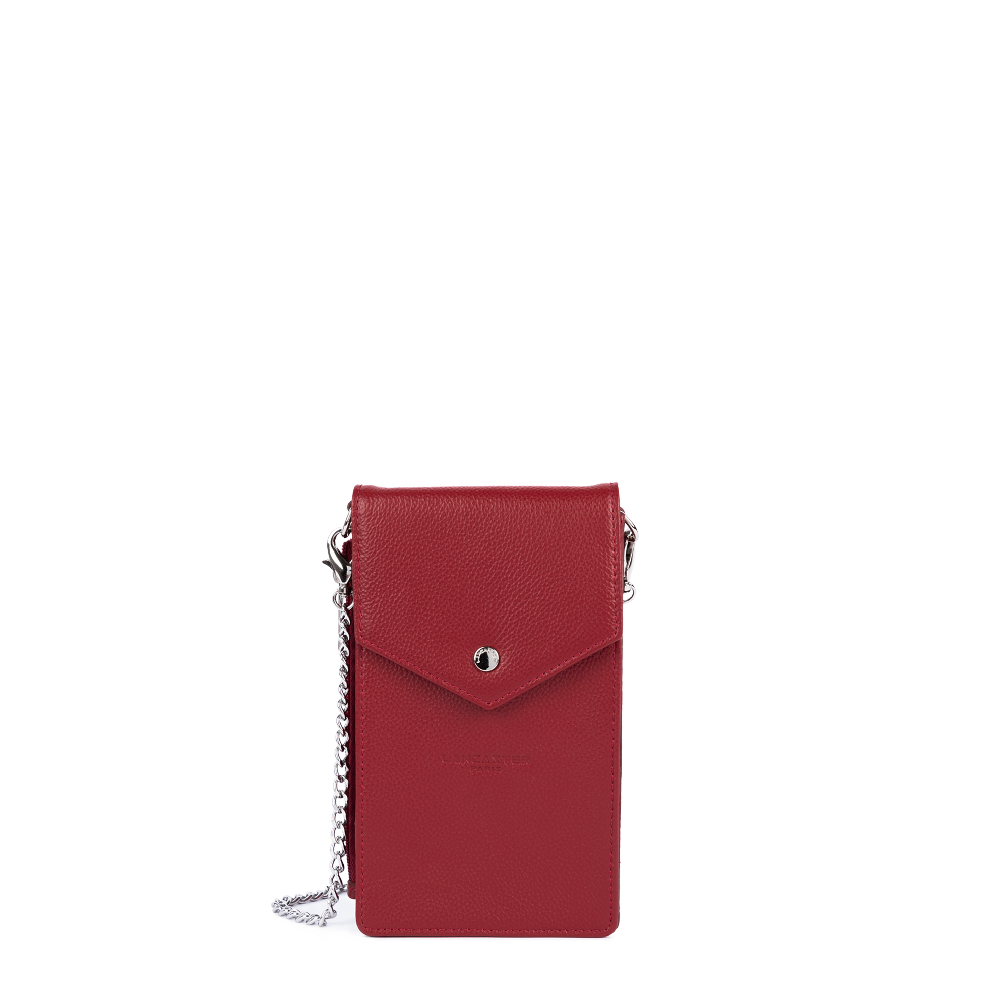 pochette smartphone - foulonné pm #couleur_carmin