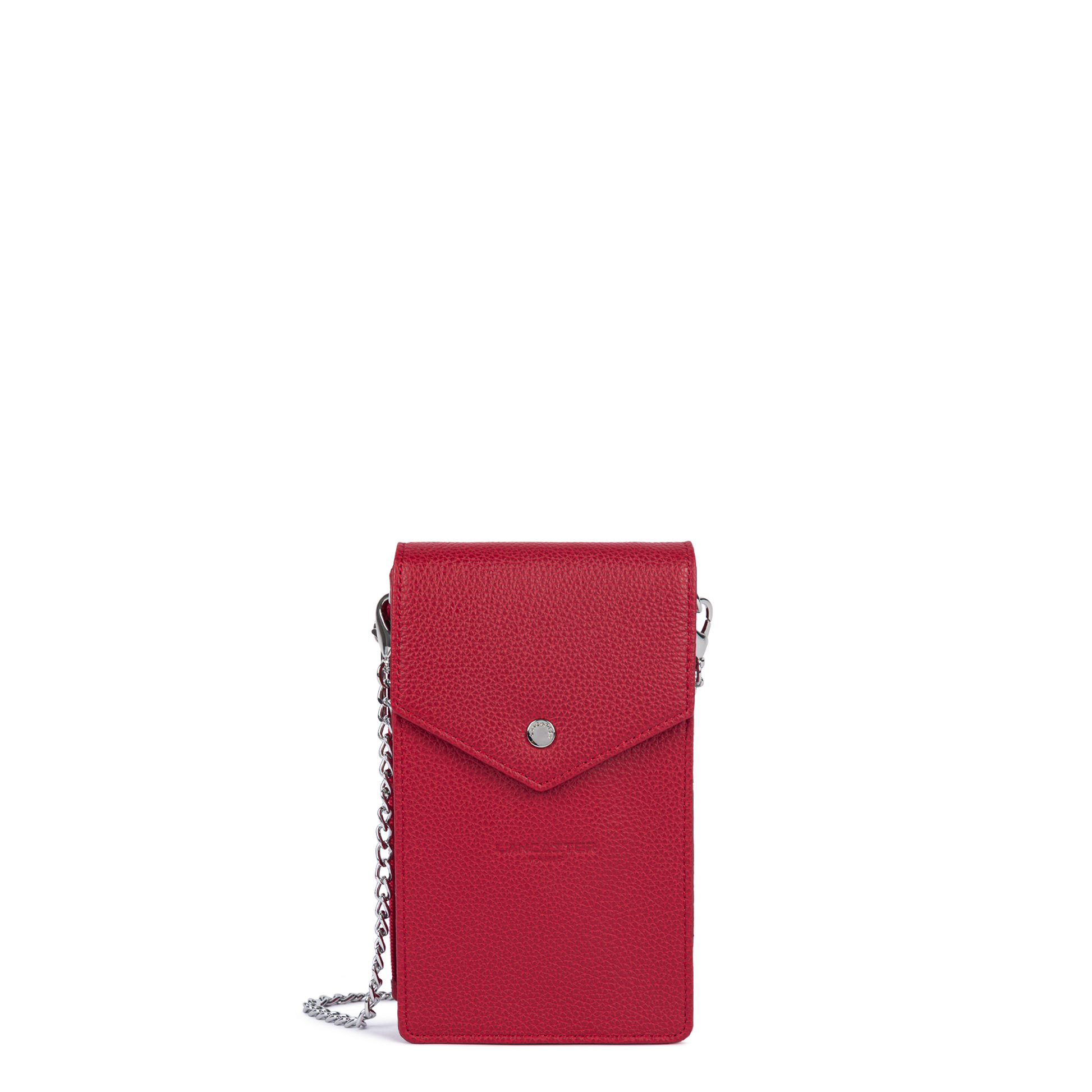 pochette smartphone - foulonné pm #couleur_rouge