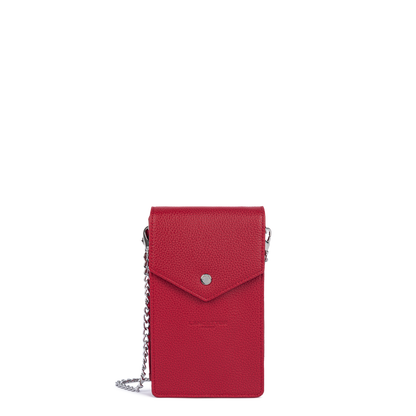 pochette smartphone - foulonné pm #couleur_rouge